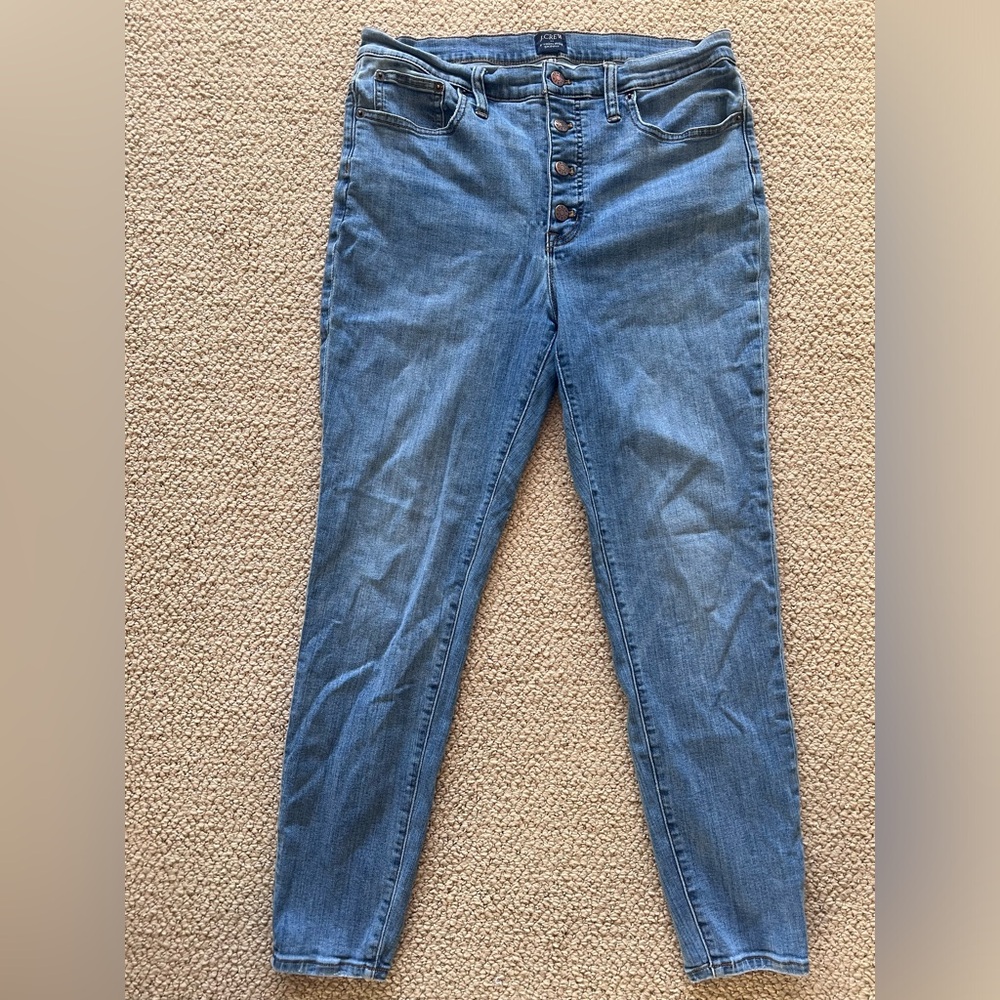 J. Crew 9” High-Rise Skinny Jeans, size 32